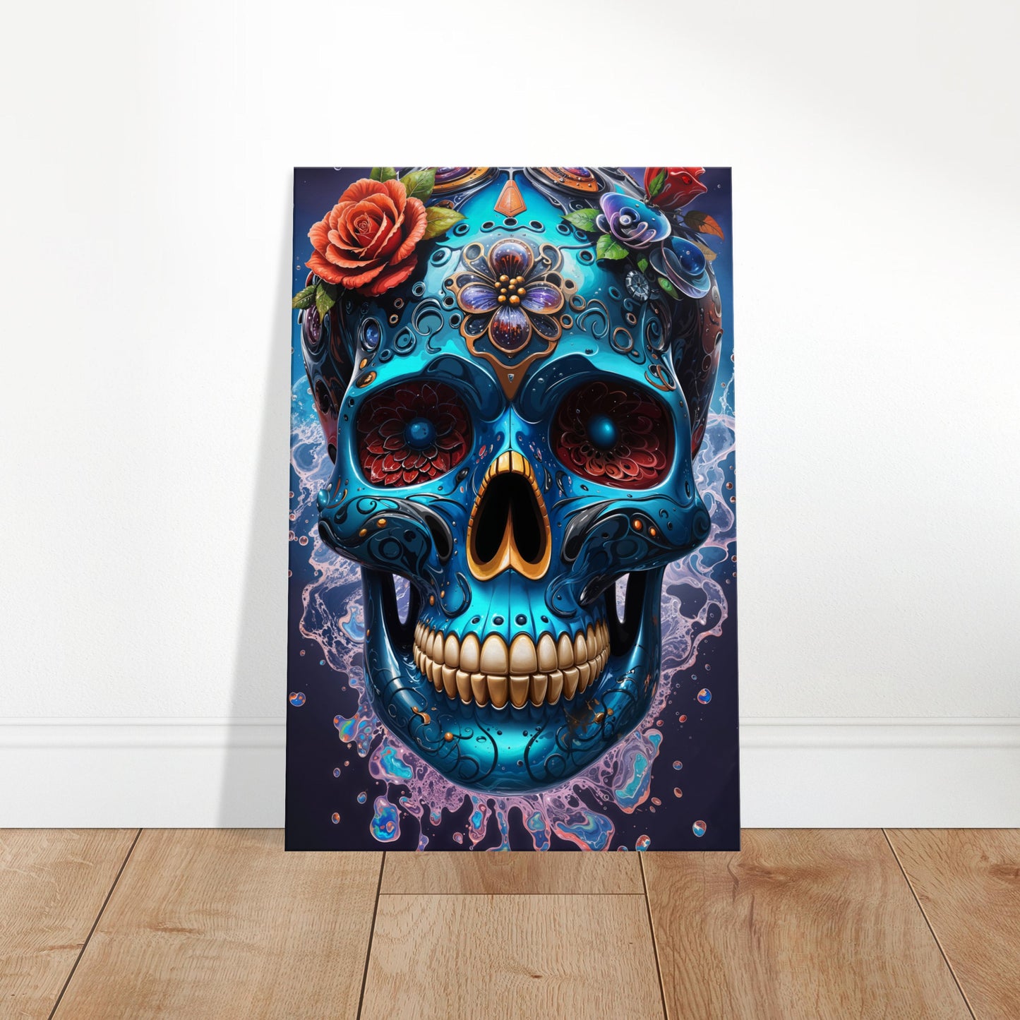 Ethereal Remembrance: The Vibrant Sugar Skull