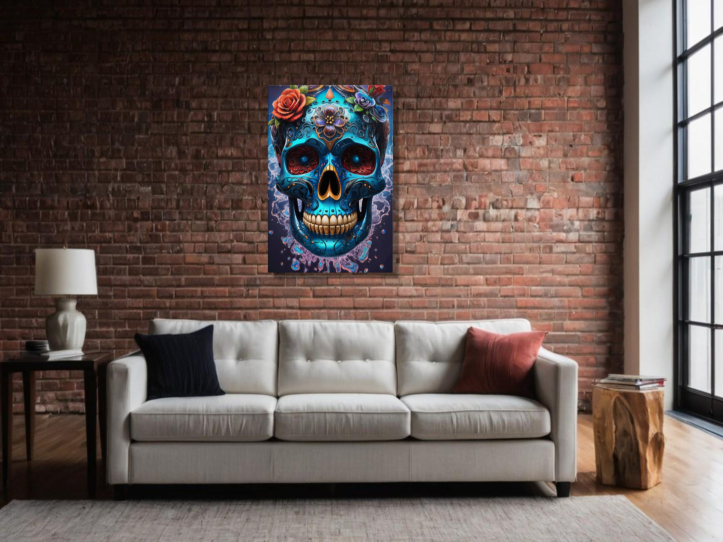 Ethereal Remembrance: The Vibrant Sugar Skull